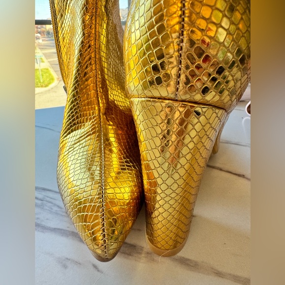 Gold ankle boots, size 37 NEW - Picture 11 of 12